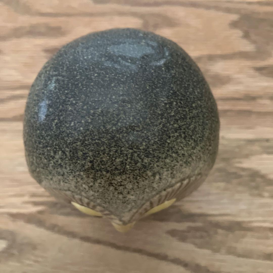 リサラーソン 置物　北欧　スウェーデンの森のグレーのふくろう　陶器