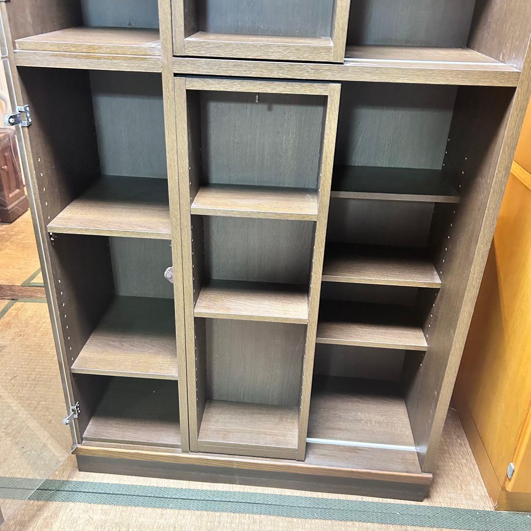 BOOKMAN ブックマン 本棚 ガラス扉付 約600冊収納 丸伸 収納家具