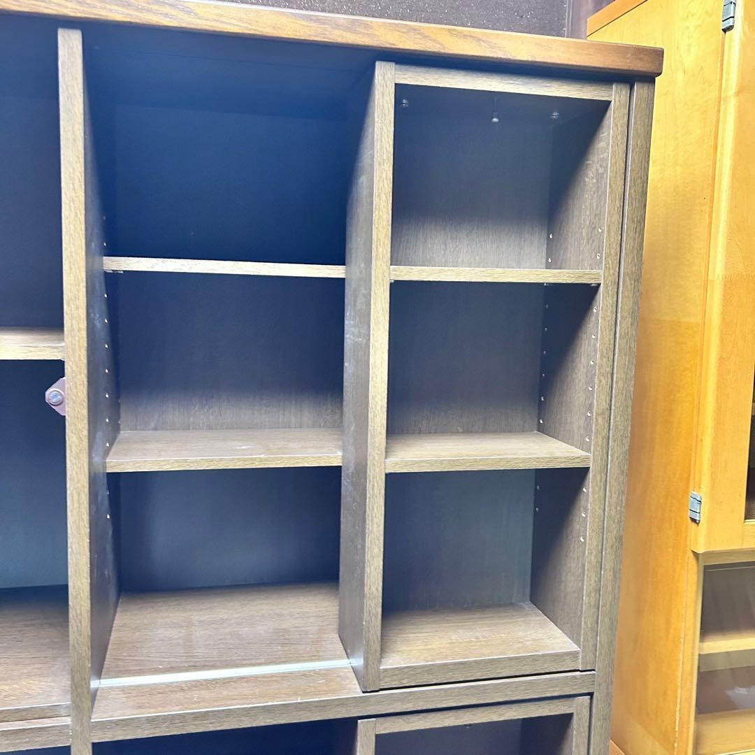 BOOKMAN ブックマン 本棚 ガラス扉付 約600冊収納 丸伸 収納家具