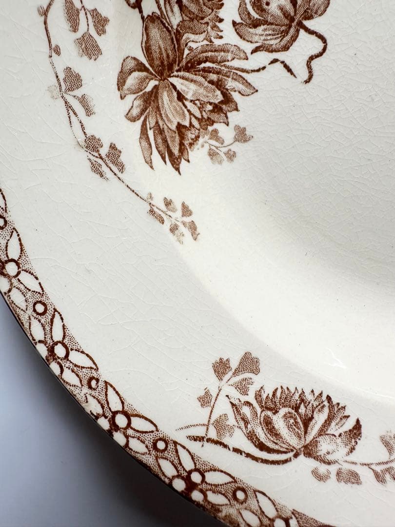 サルグミンヌ　royat 深皿　フランス　アンティーク　ブロカント　プレート