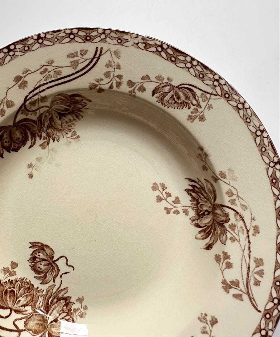 サルグミンヌ　royat 深皿　フランス　アンティーク　ブロカント　プレート