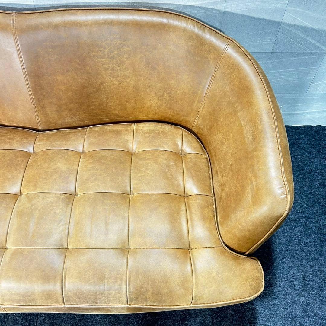 クラッシュゲート ソファ 2.5人掛け SLTオーカー 革張り 家具 d4714