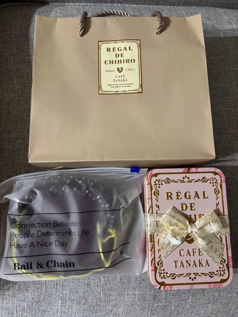 本日限定価格 カフェタナカ　阪急限定　ボールアンドチェーン　クッキー缶セット