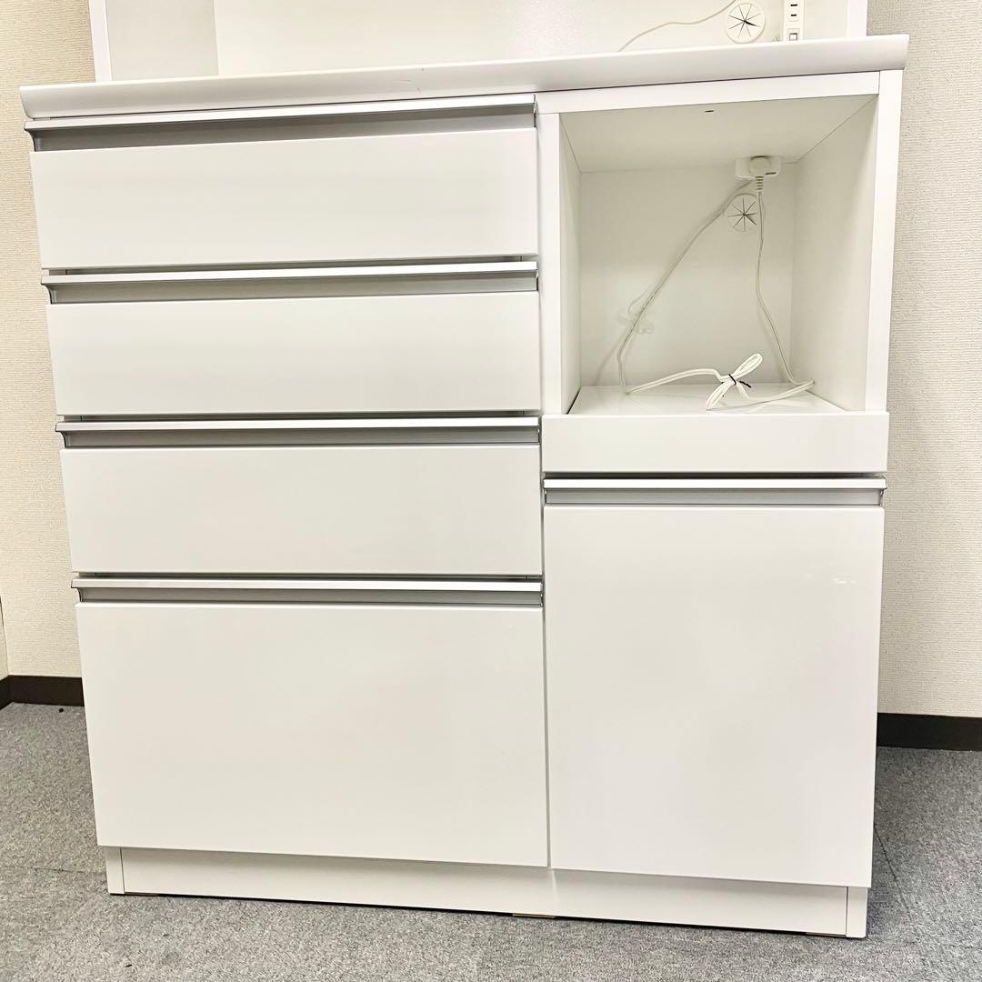 【直接引取り限定】キッチンボード (レジューム 90AG-S WH/90QH-R