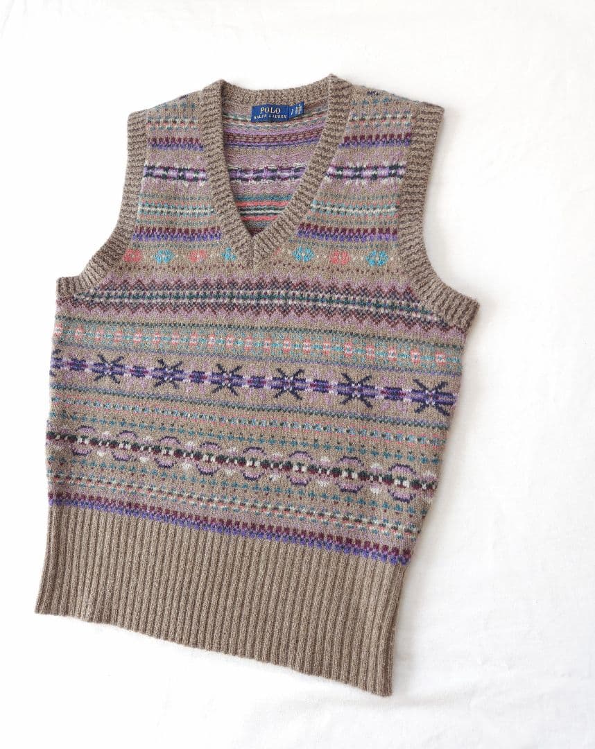 ◇さらり☺︎様◇ポロラルフローレン　良品　ニットベスト　フェアアイル柄