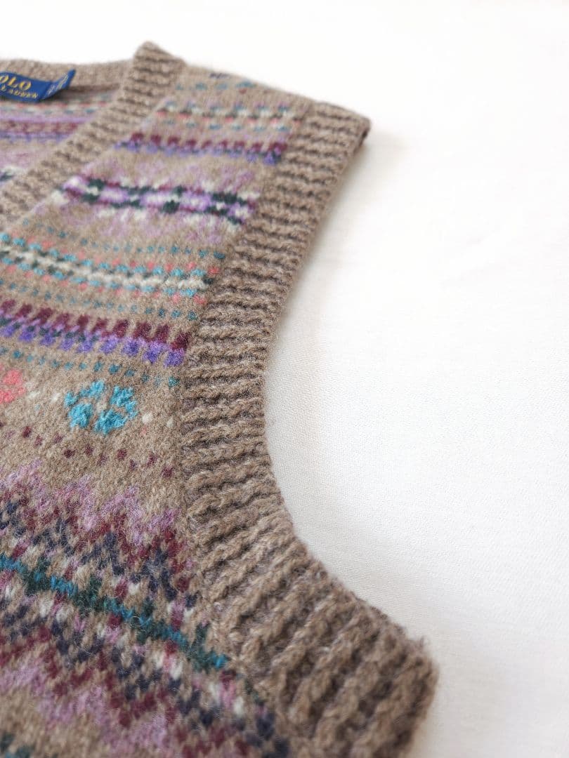 ◇さらり☺︎様◇ポロラルフローレン　良品　ニットベスト　フェアアイル柄