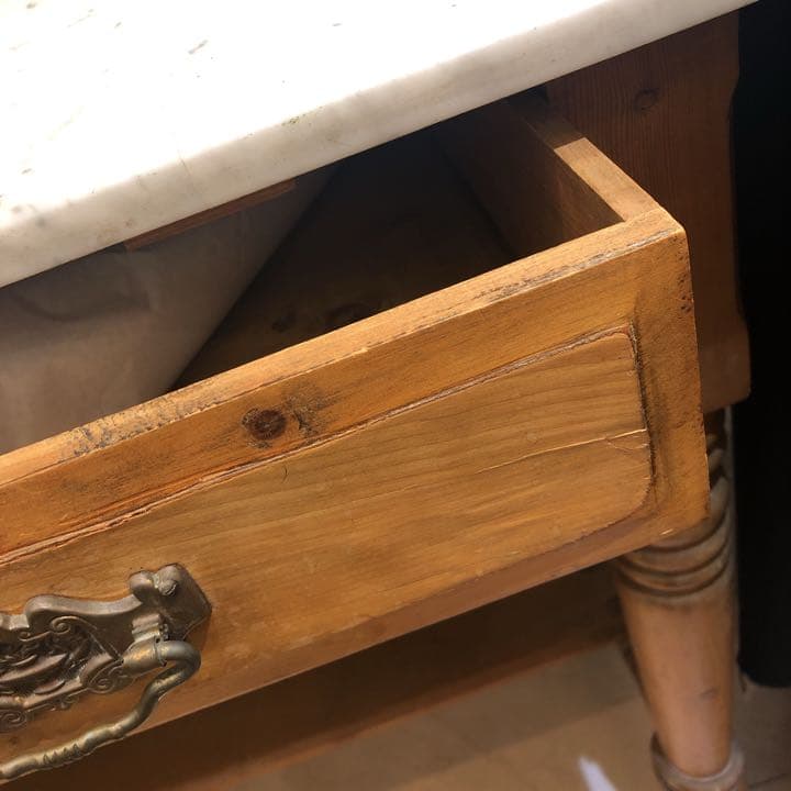 イギリス　アンティーク　タイルデスク　ウォッシュスタンド