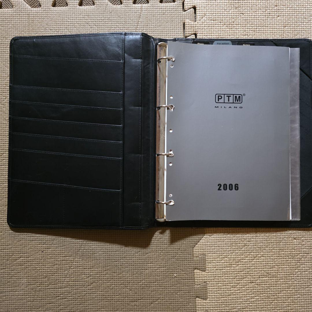 イタリア製ＰＴＭオーガナイザー　イタリアンカーフレザー　ヴィンテージ　A4サイズ