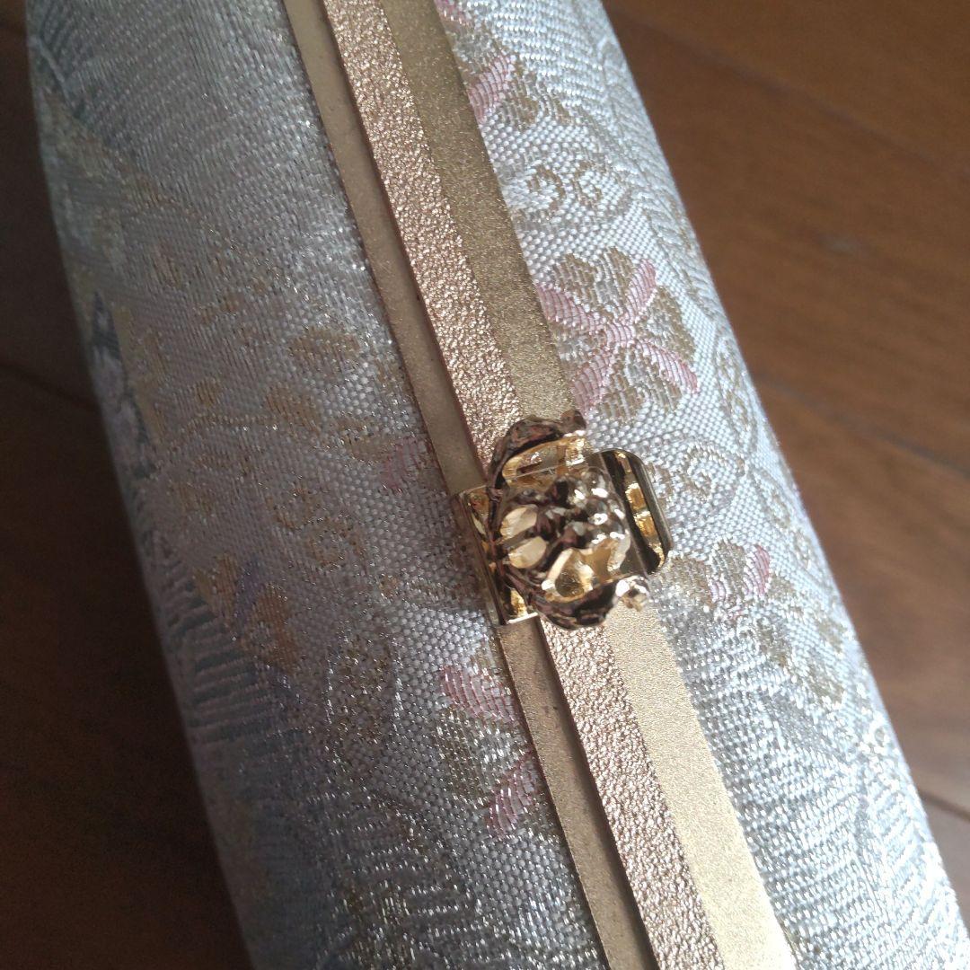 草履 バッグ セット 紗織 Lサイズ シルバー系