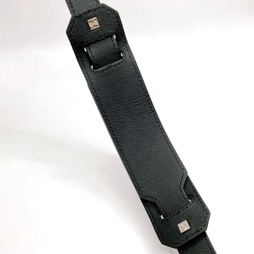 極美品✨LOEWE ロエベ ショルダーストラップ レザー ブラック アナグラム