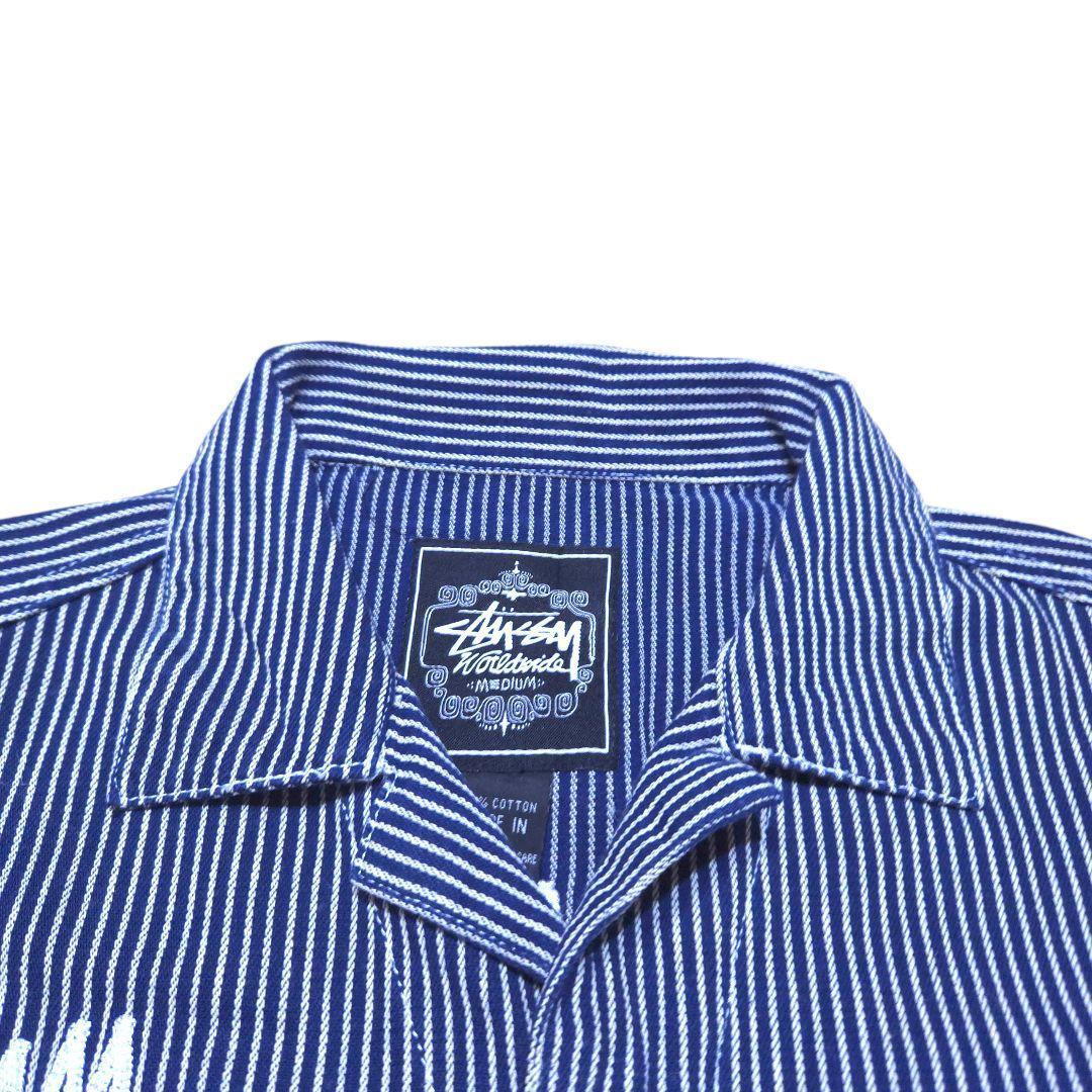 00s STUSSY ヒッコリーストライプオールインワン　ステューシーつなぎ