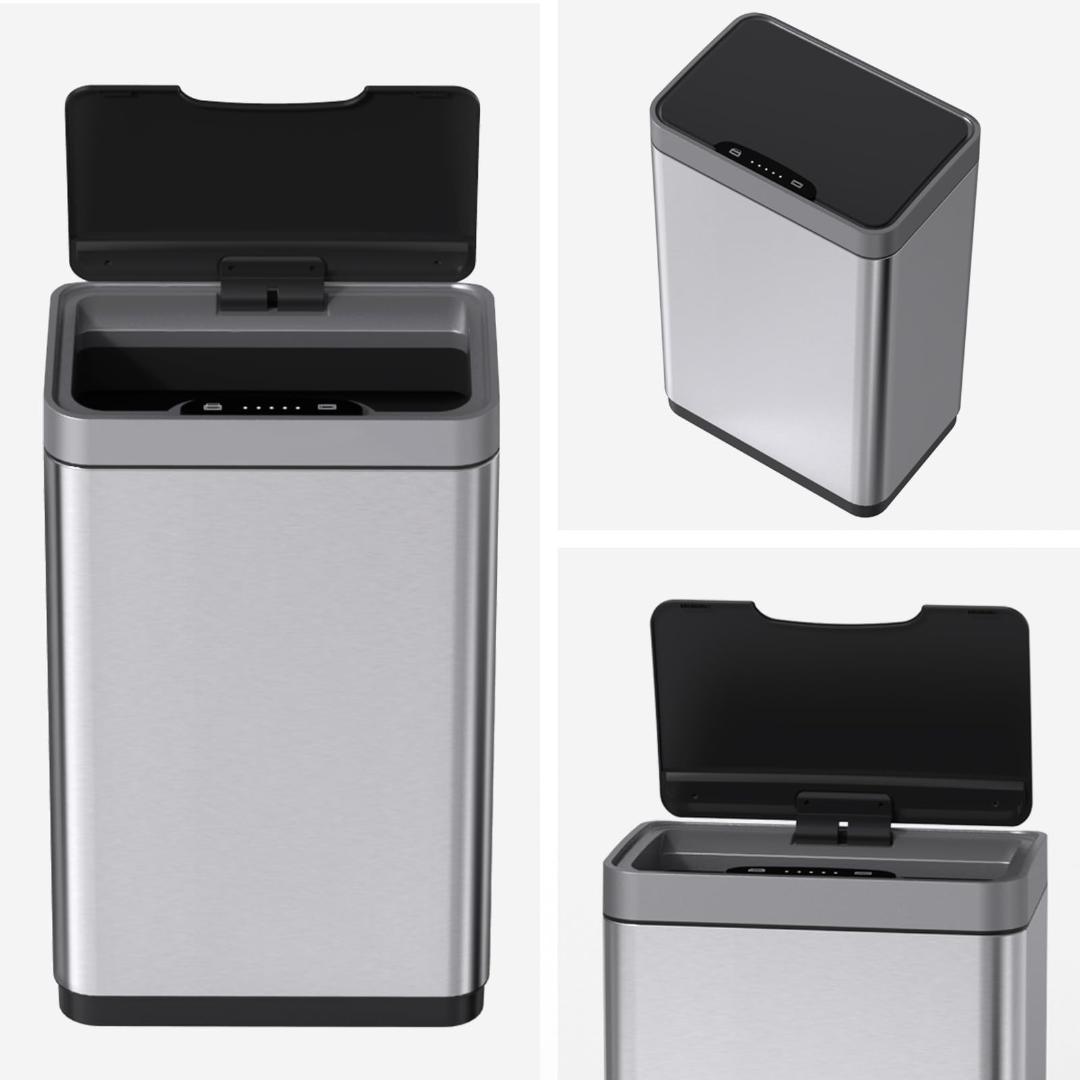 衛生的50Lステンレストラッシュビン - 便利な自動センサー機能