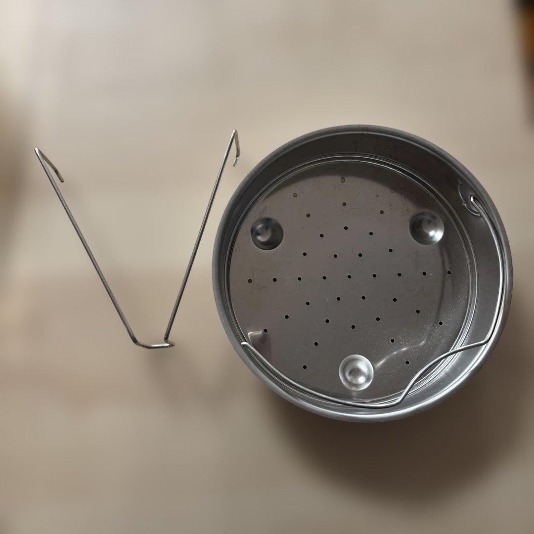 Fissler フィスラー中型圧力鍋 ステンレス製 蒸し器付き