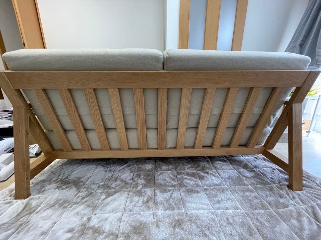 無印良品　ウレタンポケットコイルソファ２．５シーター（ベージュ）