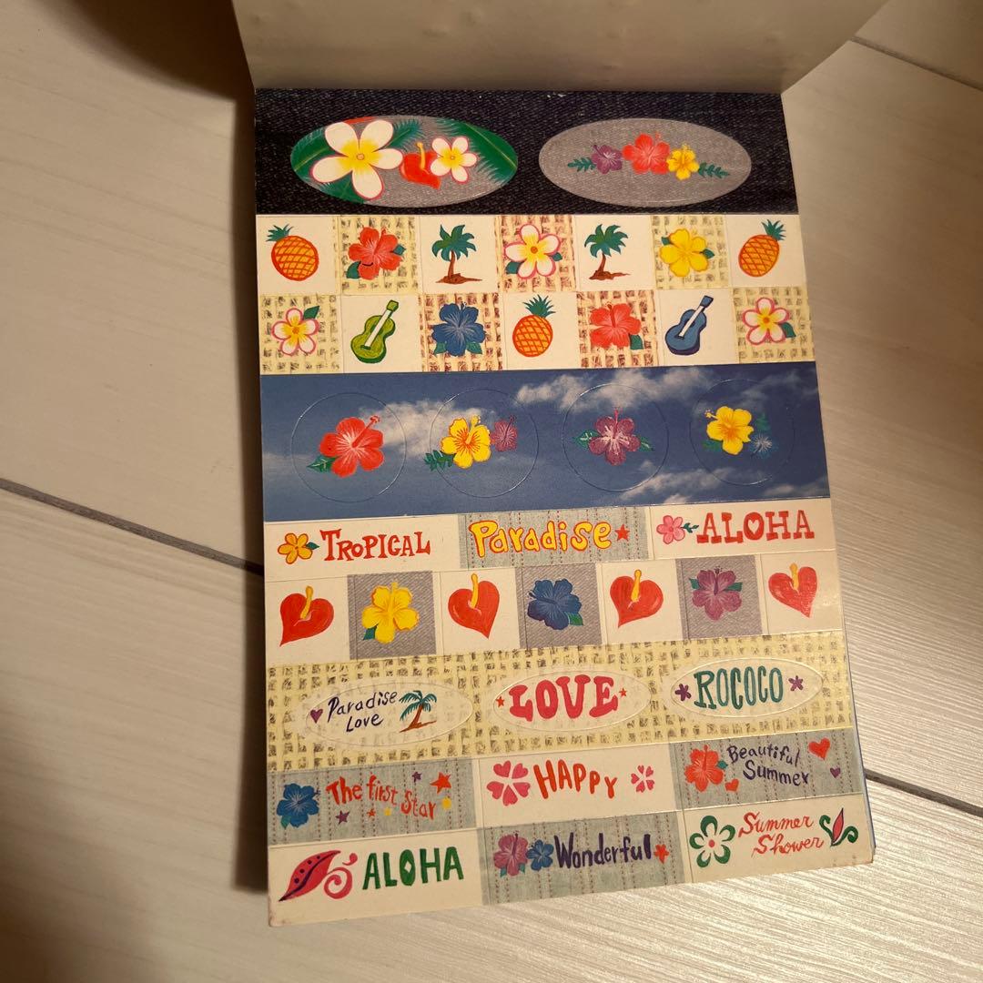 平成　レトロ　当時　メモ帳　ハイビスカス