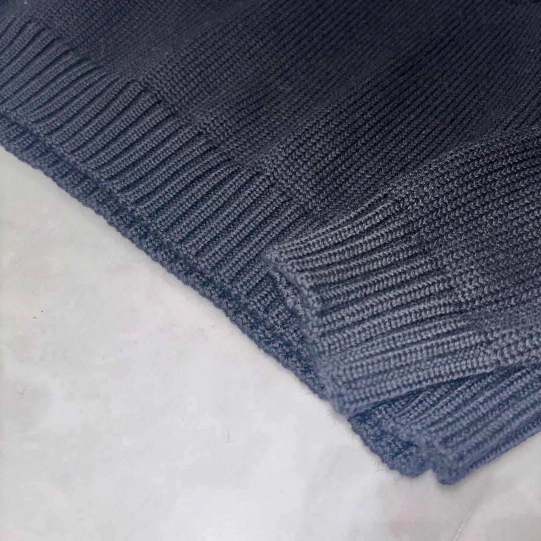 【美品】ZANONE ザノーネ 5ゲージ クルーネックニット ブラック 44