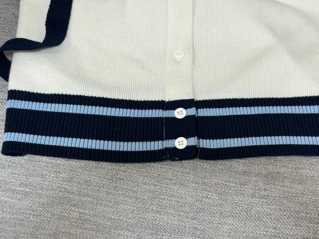 bibiy B. CLUB TIE CARDIGAN 白　ホワイト