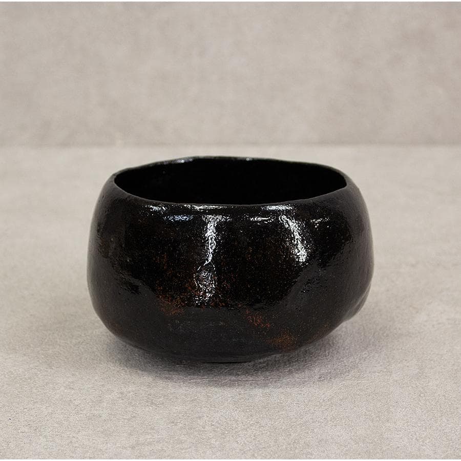 三代 佐々木昭楽 光悦紙屋写し 黒楽茶碗 共箱 共布 栞付 茶道具 抹茶茶碗