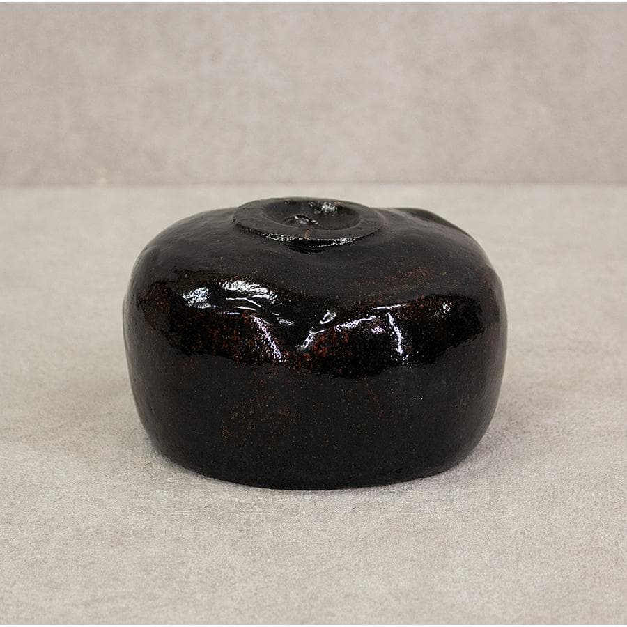 三代 佐々木昭楽 光悦紙屋写し 黒楽茶碗 共箱 共布 栞付 茶道具 抹茶茶碗