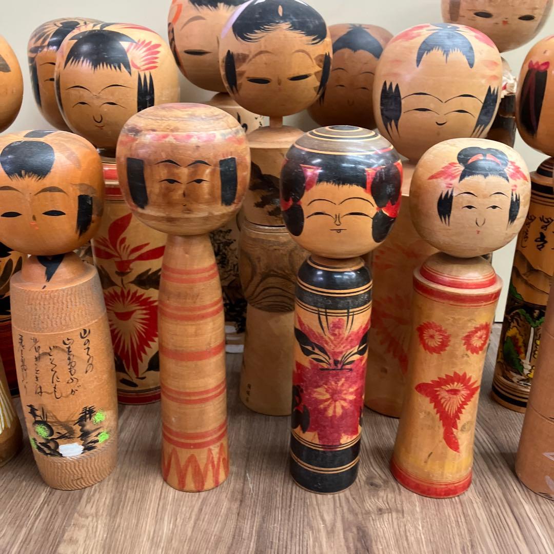 D-2 昭和レトロ 伝統こけし 創作こけし 大量 まとめ売り 16体セット 鳴子
