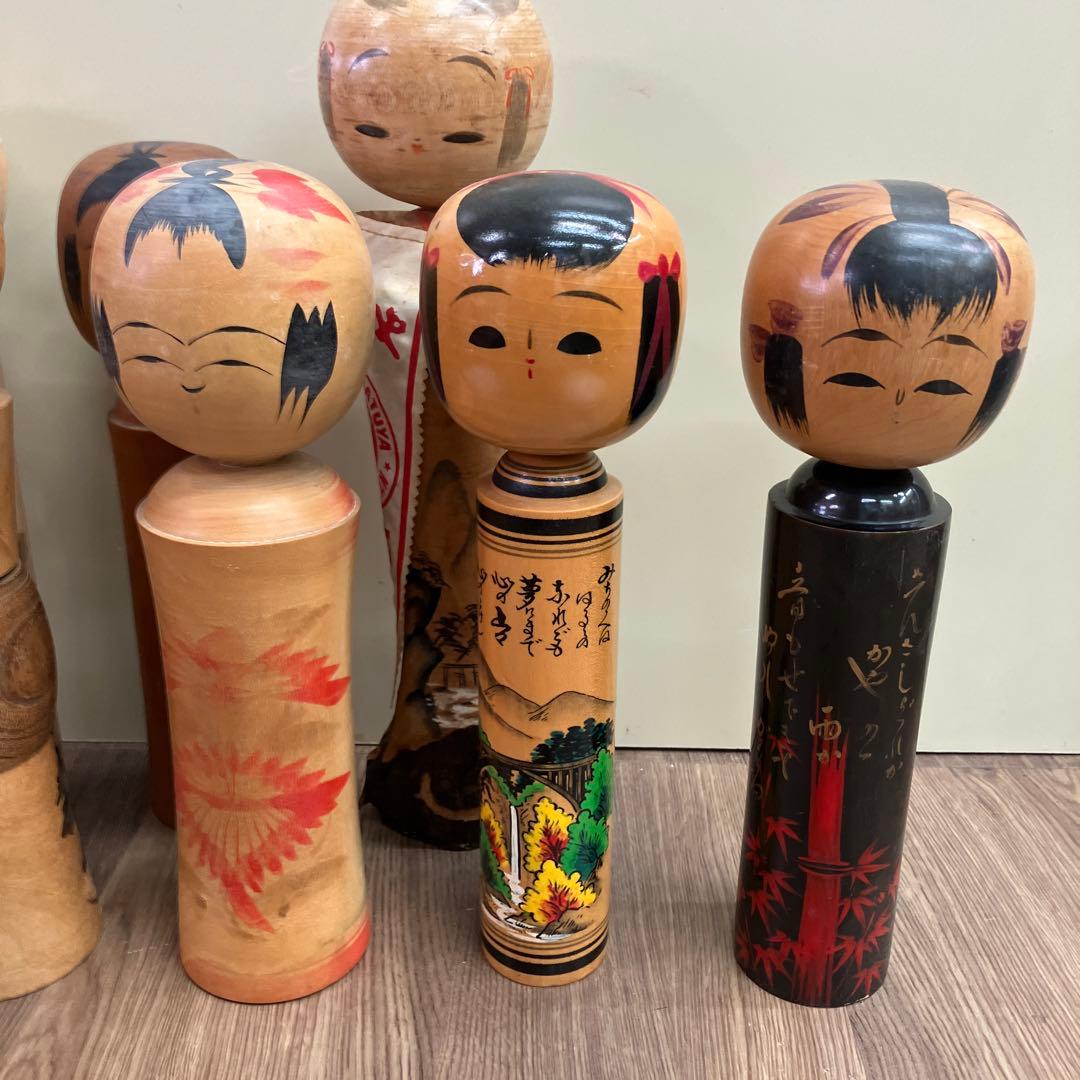 D-2 昭和レトロ 伝統こけし 創作こけし 大量 まとめ売り 16体セット 鳴子