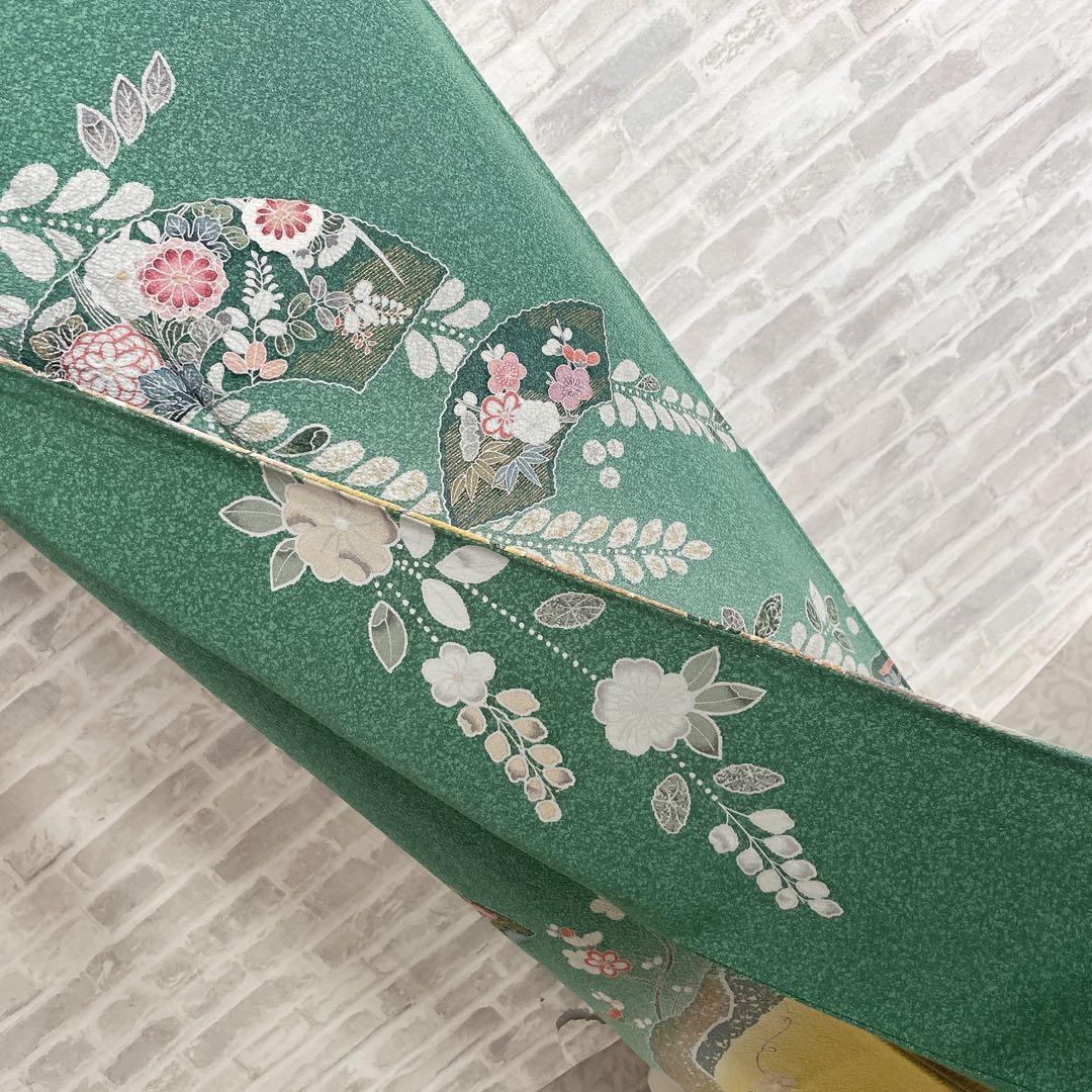 訪問着　フルセット　辻ヶ花　友禅　金糸　入学式　卒業式　着物　Q5