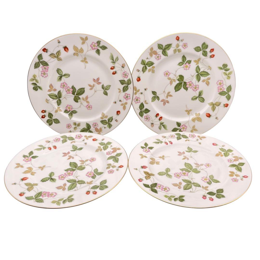 【美品】ウェッジウッド ワイルドストロベリー プレート＆カップ 4セット　まとめ