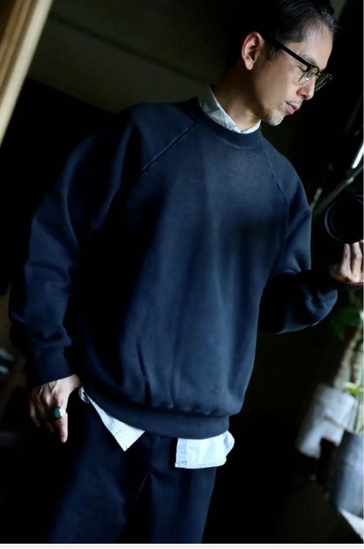 トップス a.presse 24AW Vintage Sweatshirt BLACK 2
