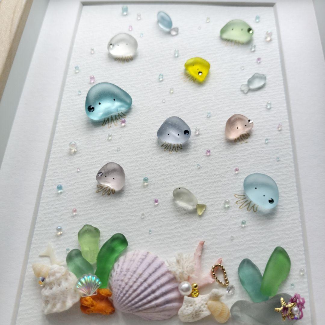 《クラゲリウム〜ジュエリーなJellyfish〜》シーグラスアート