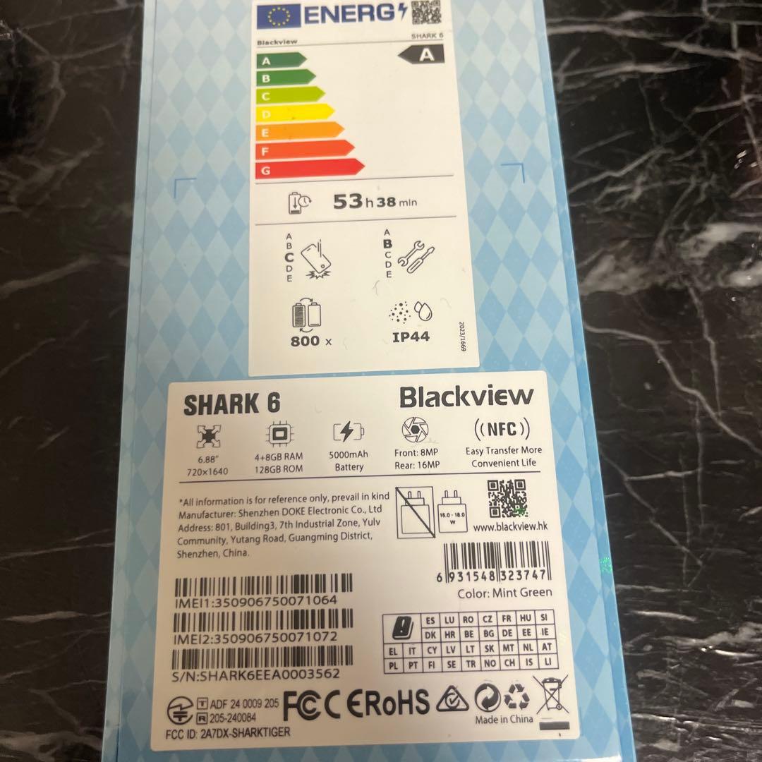 Blackview SHARK 6 5G ミントグリーン