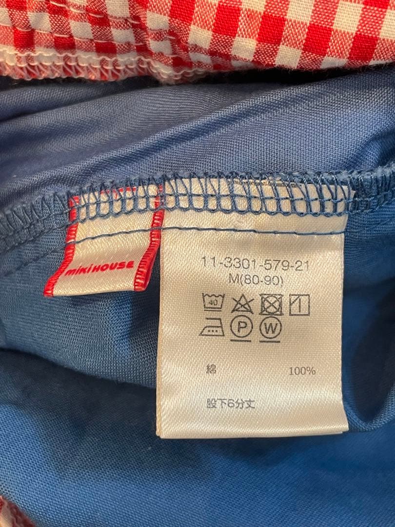 miki HOUSE 動物刺繍 オーバーオール M