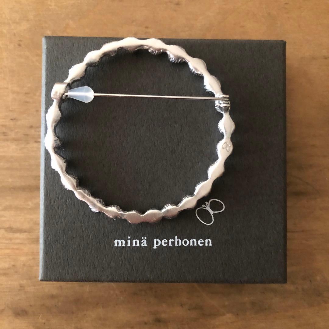 ミナペルホネン タンバリン ブローチ シルバー