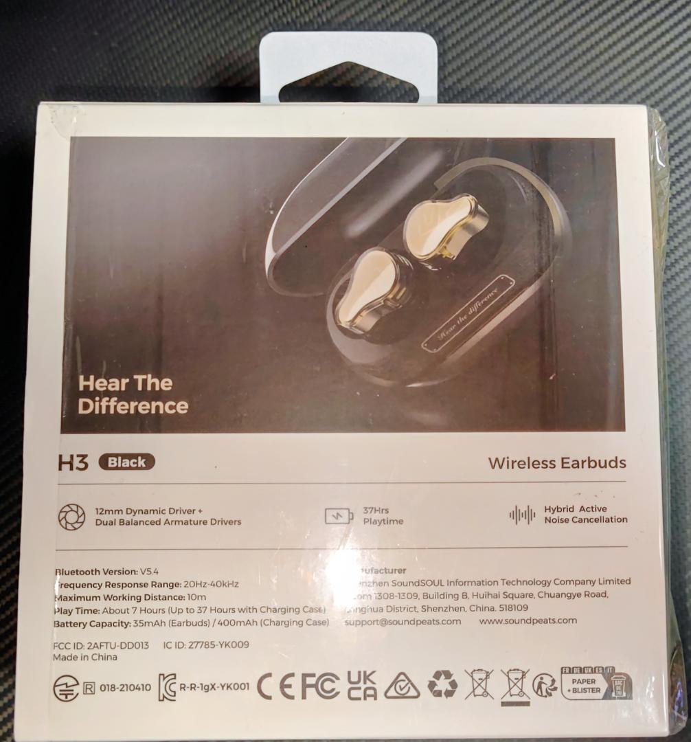 b*a様 SOUNDPEATS H3 ANC/LDAC対応 中古 おまけ付き