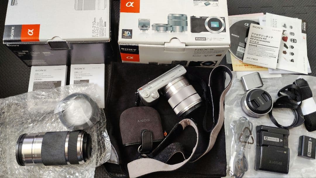 SONY NEX-5 ミラーレスカメラ E 55-210mmレンズ付き