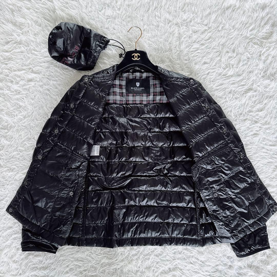 【BLACK LABEL CRESTBRIDGE】インナーダウン 黒 M 収納袋