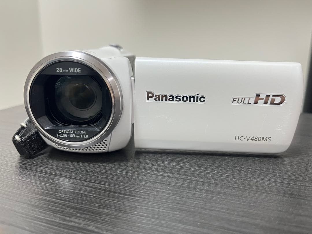 パナソニック HC-V480MS ビデオカメラ 白 動作確認済み　数回使用