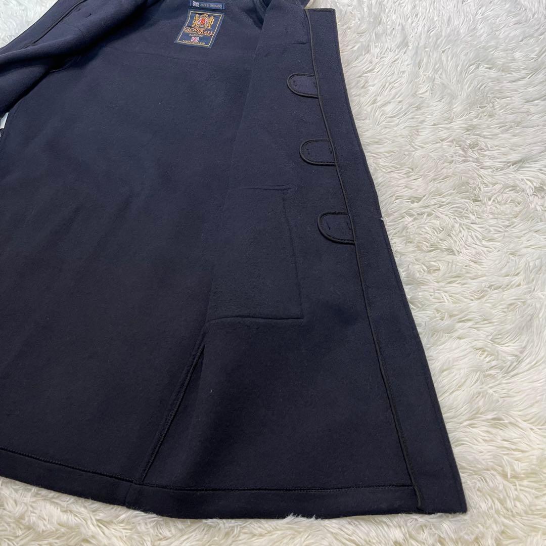 英国製✨グローバーオール ダッフルコート ネイビー　フード付　L相当