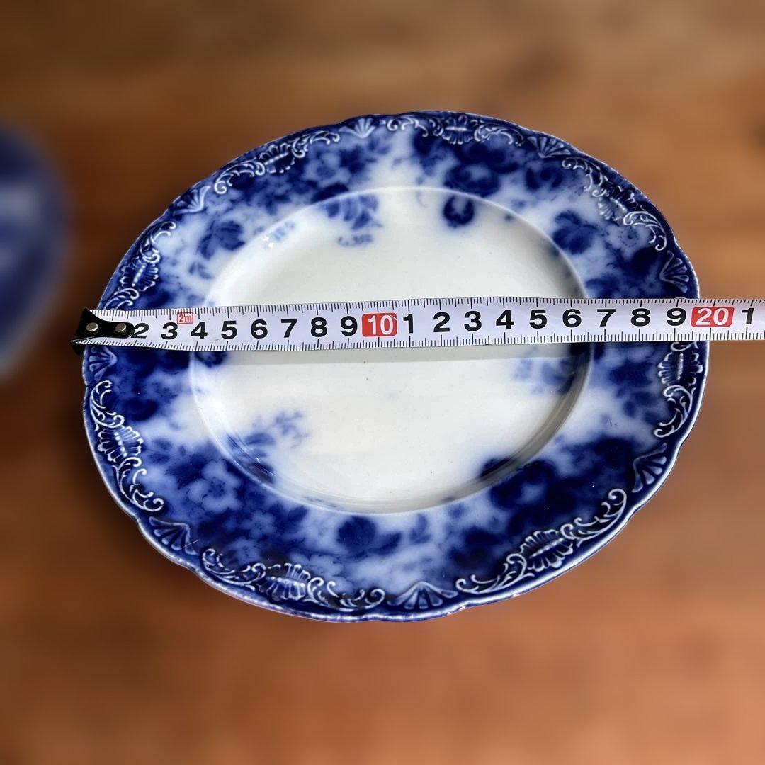 ビンテージ　ケーキプレート☆せかほし放送☆フローブルー陶器皿2枚セット