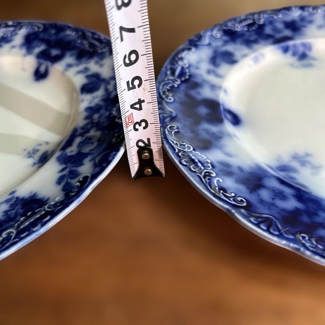 ビンテージ　ケーキプレート☆せかほし放送☆フローブルー陶器皿2枚セット