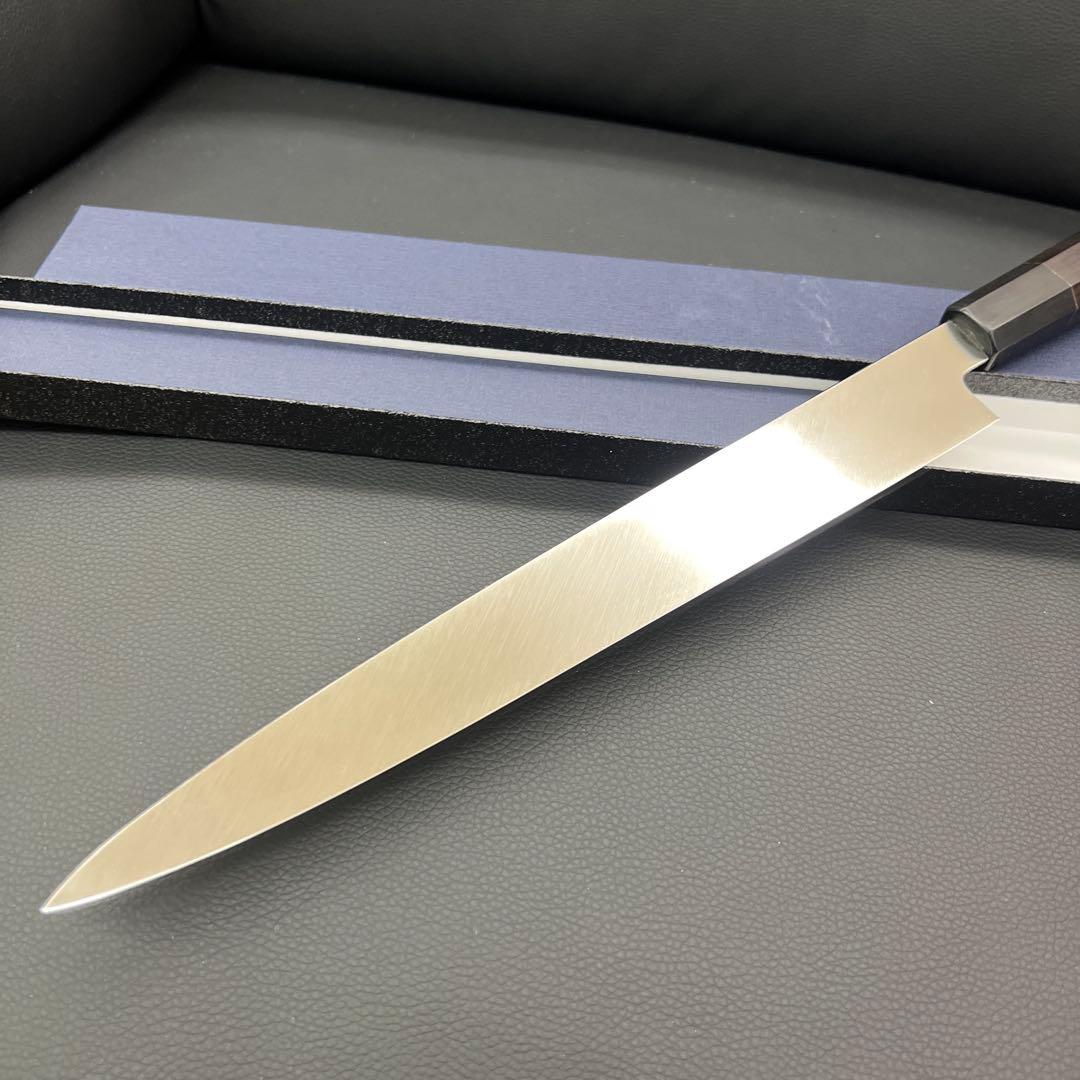★新品送料込★V10鏡面刺身包丁270mm水牛黒檀柄