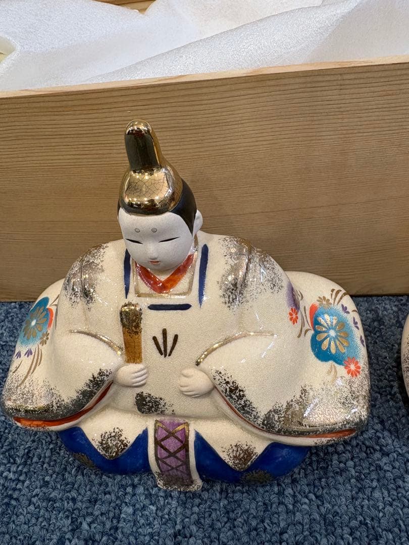 光堂作　薬師窯　陶器　ひな人形新品に近い美品