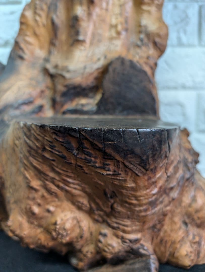 天然木 根材　花台・飾り台 原木 彫刻台 仏像台 置物台 高さ約58cm