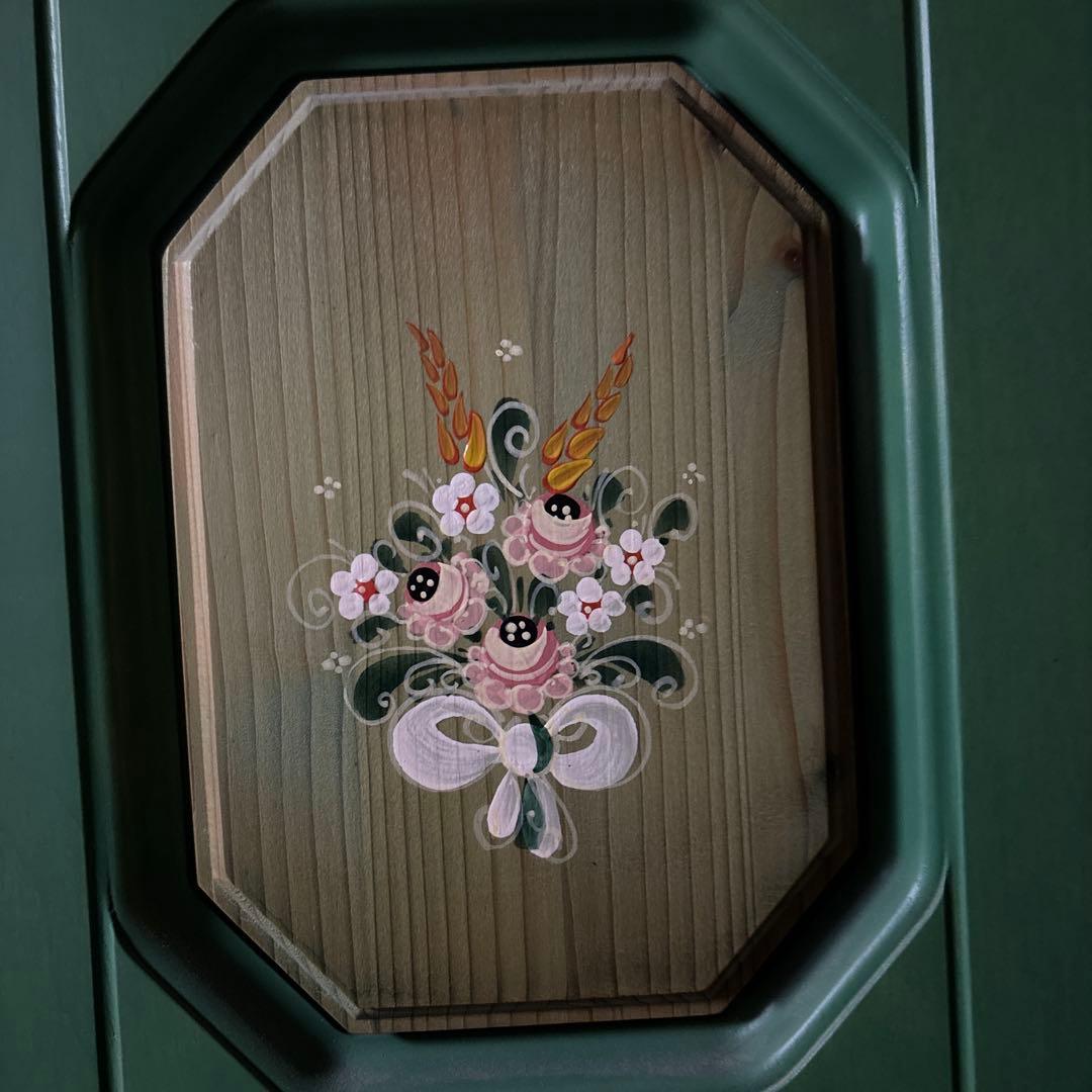 アンティーク風　タンス　緑