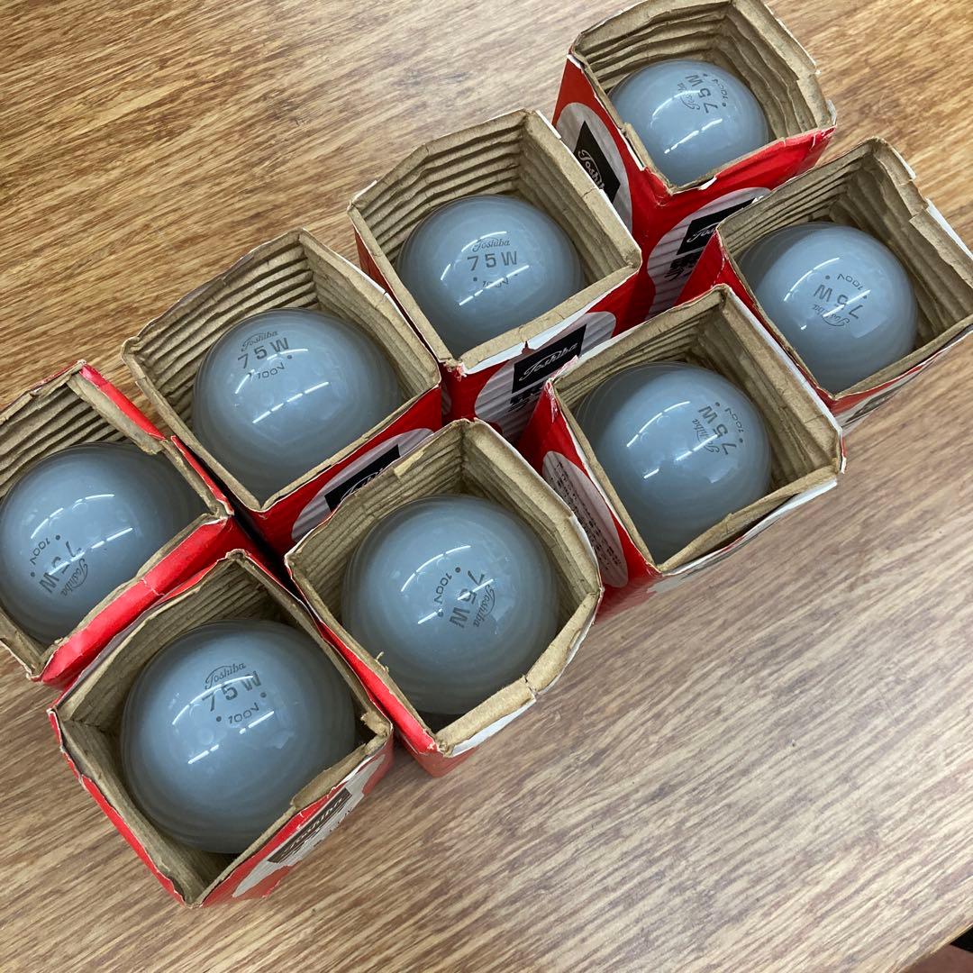 TOSHIBA 白熱球　100v75w 8個