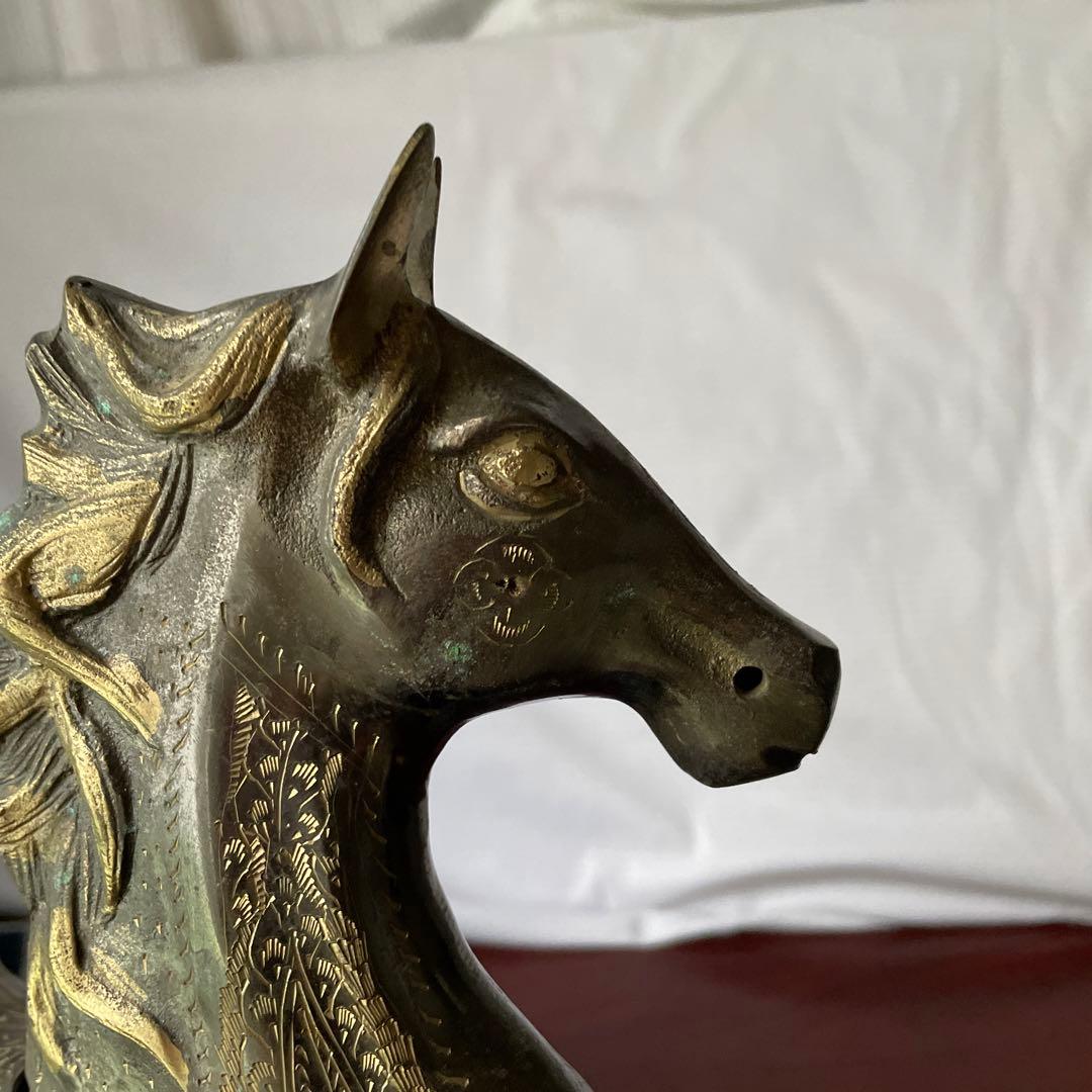 青銅　馬　置物