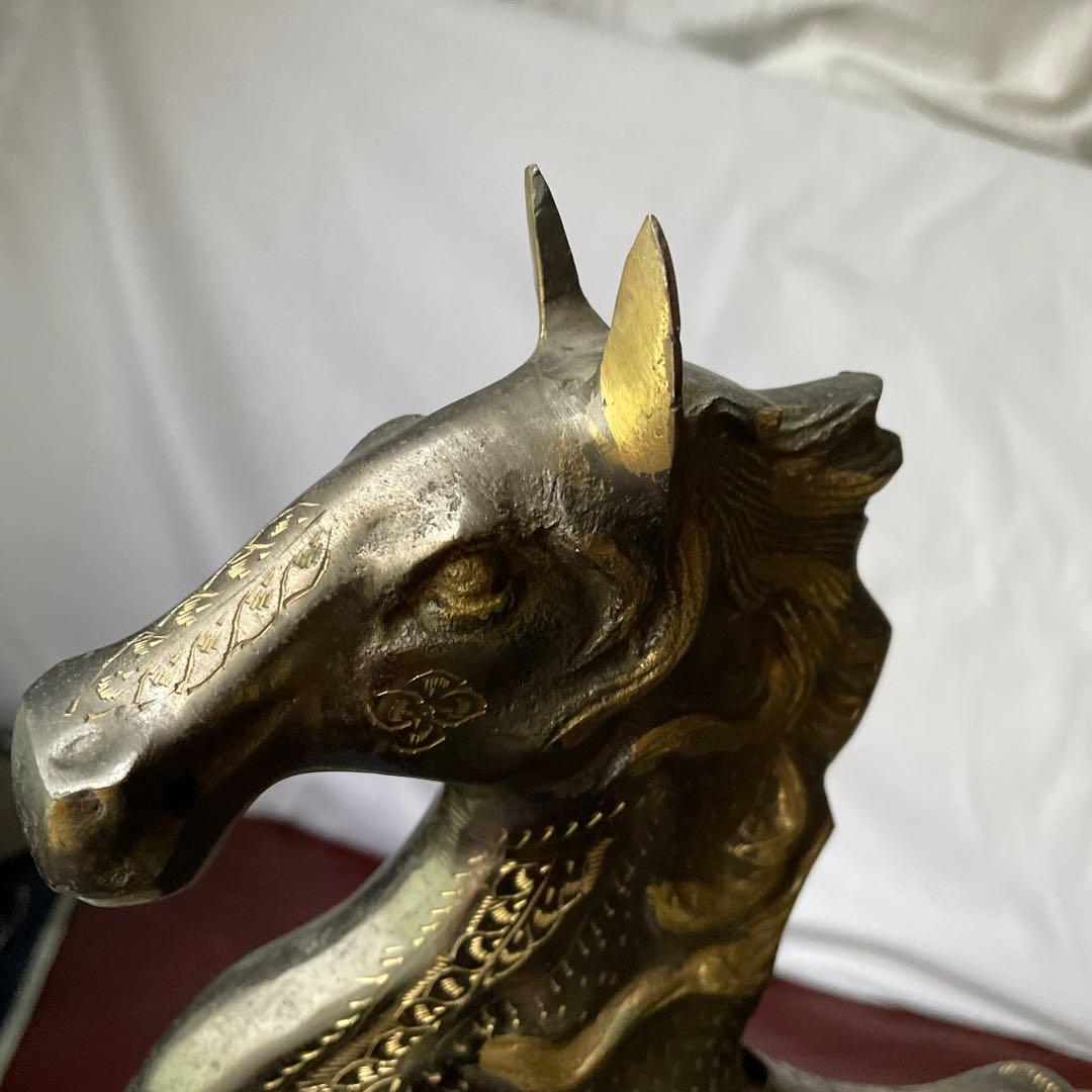 青銅　馬　置物