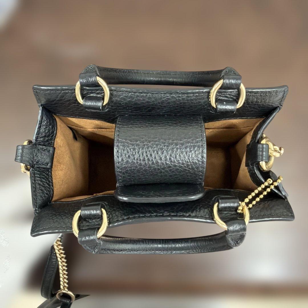 コーチ　2WAY　ショルダーバッグ　ミニペッパー　シグネチャー