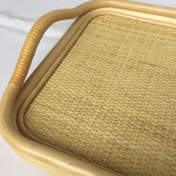 SARAH 籐 竹 トレー、お盆