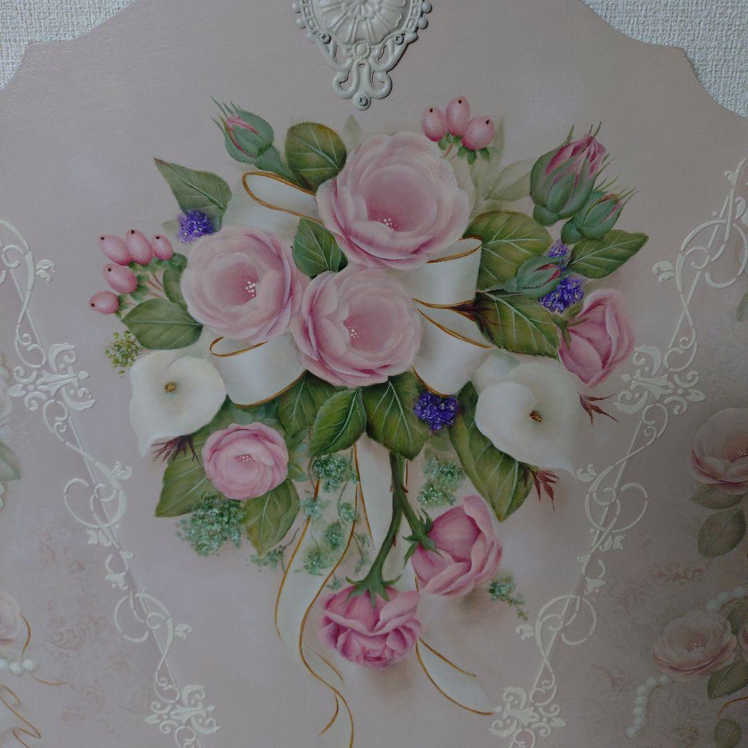 スカラップボード大　リバーシブル　トールペイント作品