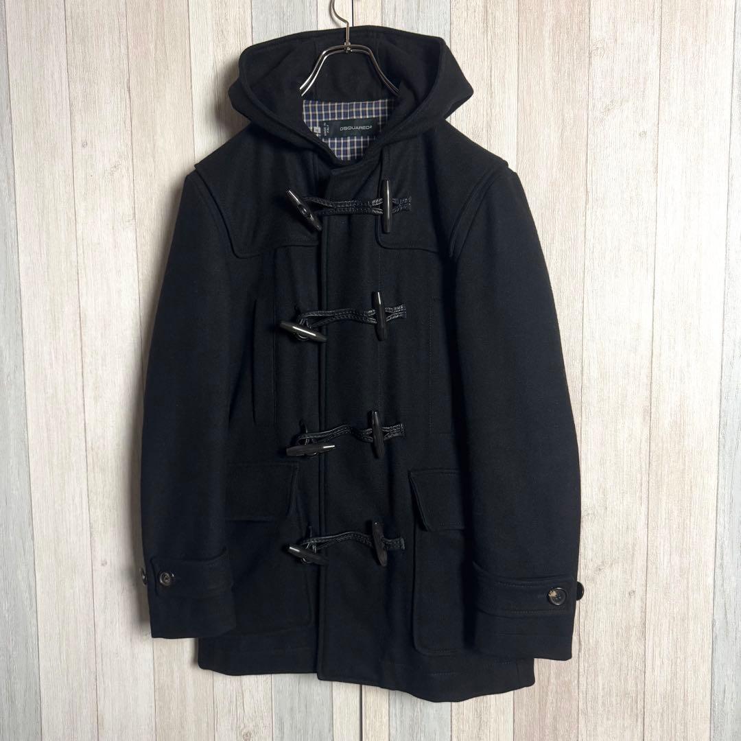 3283【希少・美品】イタリア製 ディースクエアード メルトン ダッフルコート